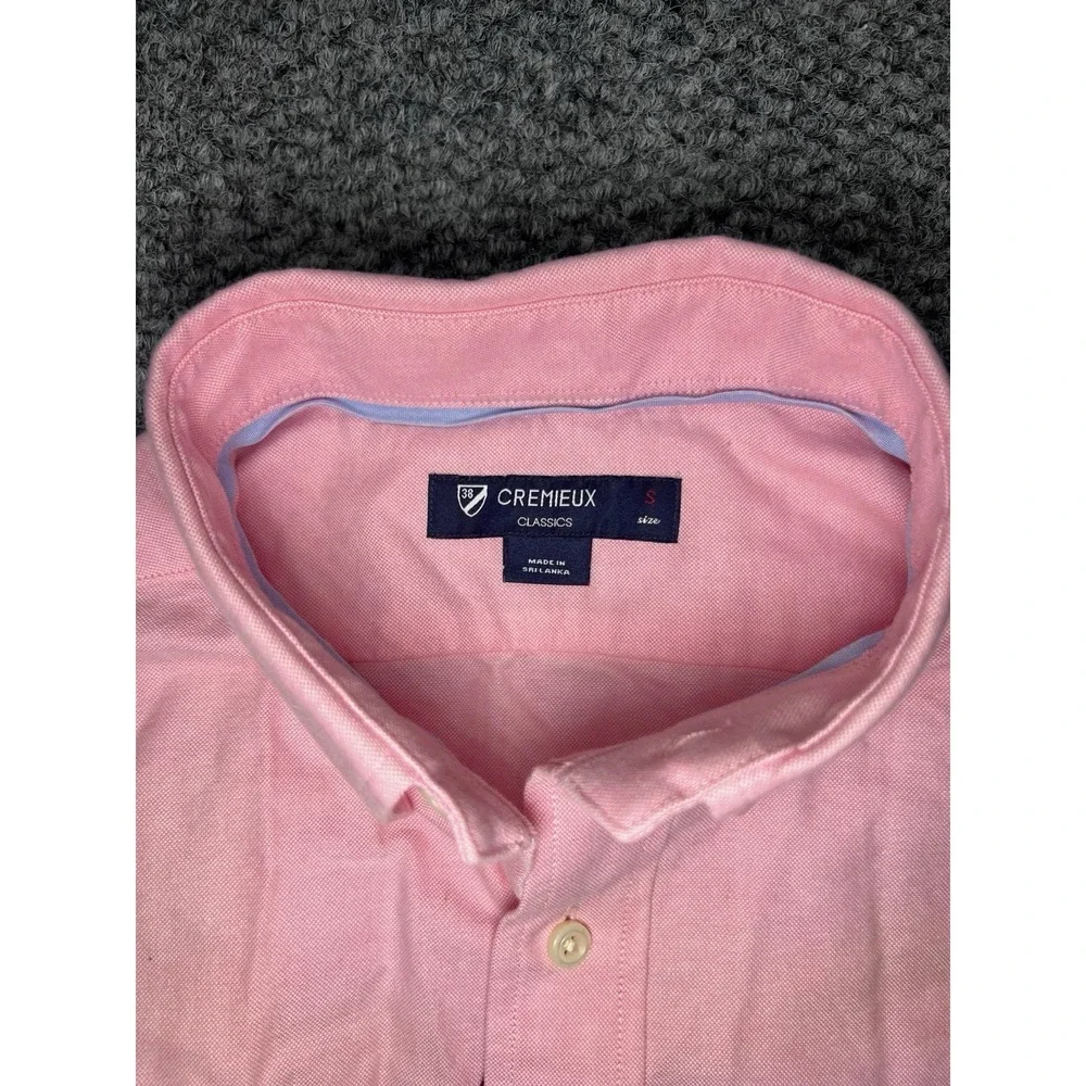 Cremieux Classics Men's Pink Cotton Button-Up‎ Shirt Long Sleeve Size S